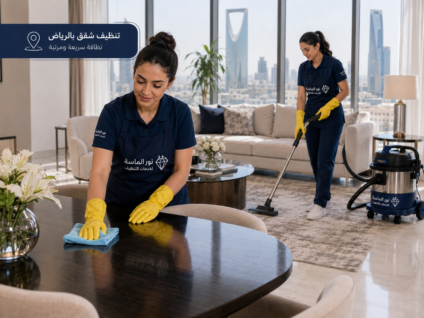 تنظيف وتلميع أرضيات ونوافذ الشقق السكنية في الرياض