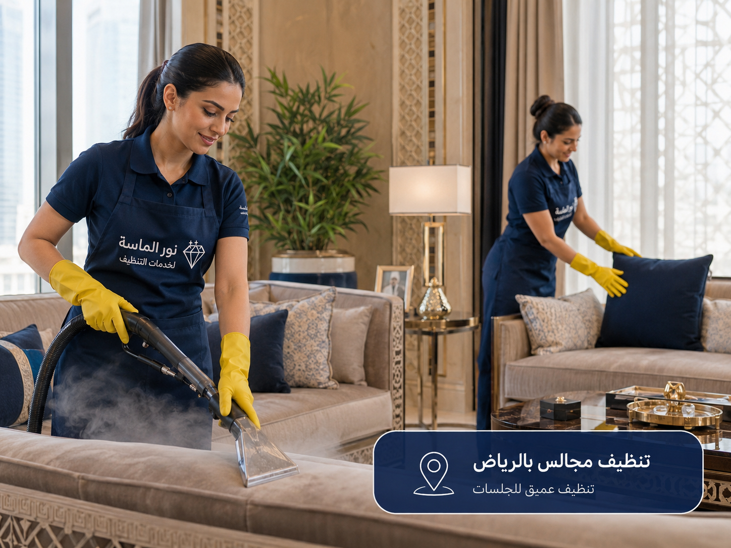 غسيل وتعقيم مجالس وكنب بأجهزة ضخ البخار الحار في الرياض