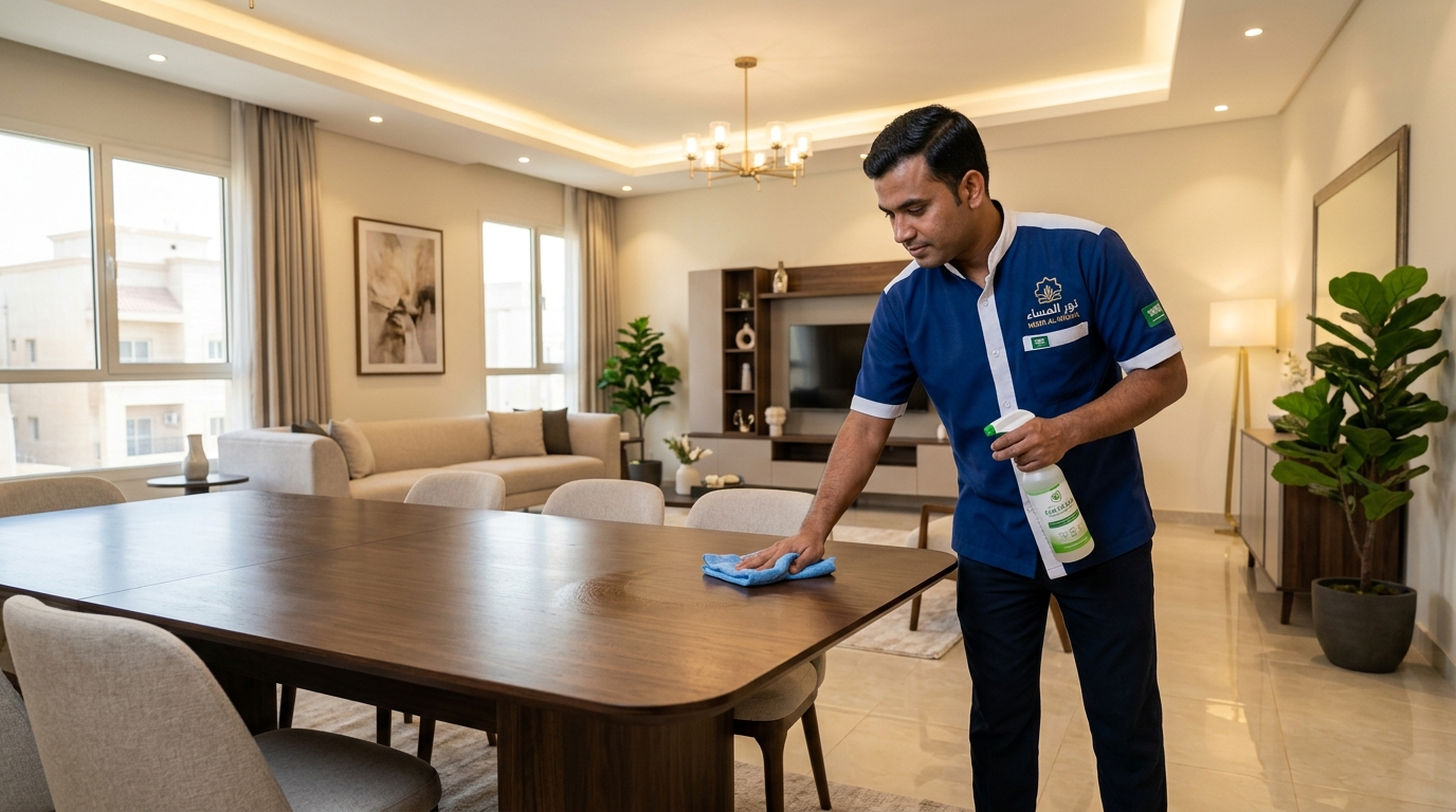 تنظيف وتلميع أرضيات ونوافذ الشقق السكنية في الرياض